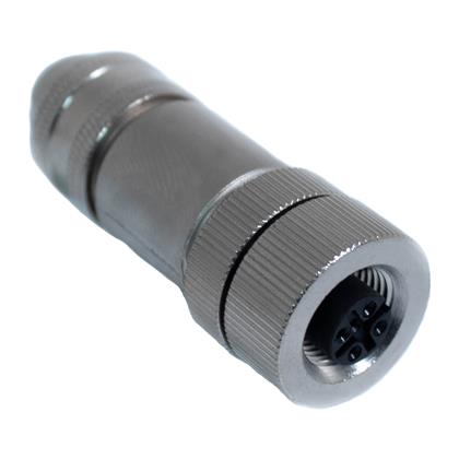BU-12ZS32-PG7 - IP67 M12 Female Connector, 3-Position, 22-26 AWG  (Pack of 6)