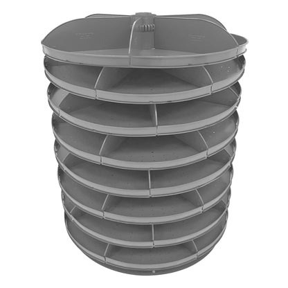 1308-95 34″ Revolving Rotabin, 8 Shelves