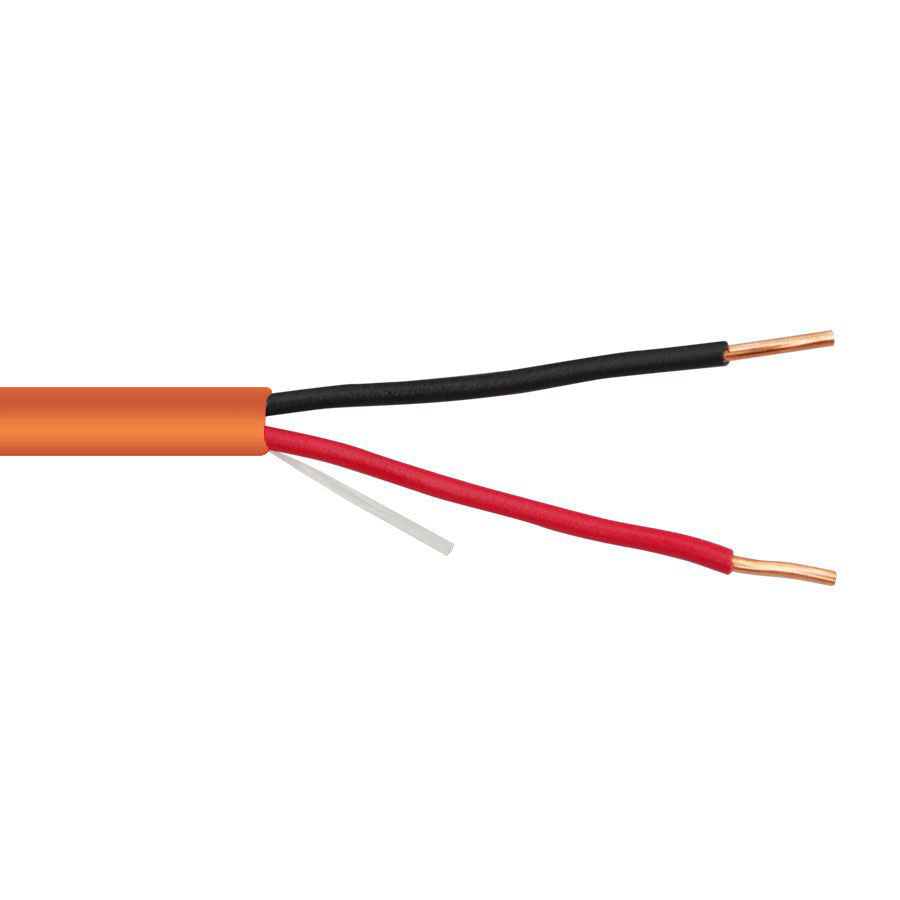 14/2FPLP-OR 2C/14 AWG SOLID FPLP PLENUM Fire Alarm Cable ORANGE – 1000 FT SPOOL