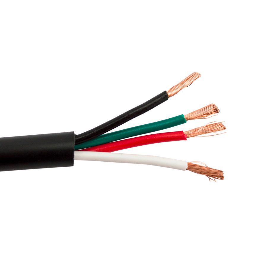 14/4OFC-HD-BK INDOOR/OUTDOOR PRO GRADE SPEAKER CABLE- 4C/14 AWG 105 STRAND OXYGEN FREE COPPER