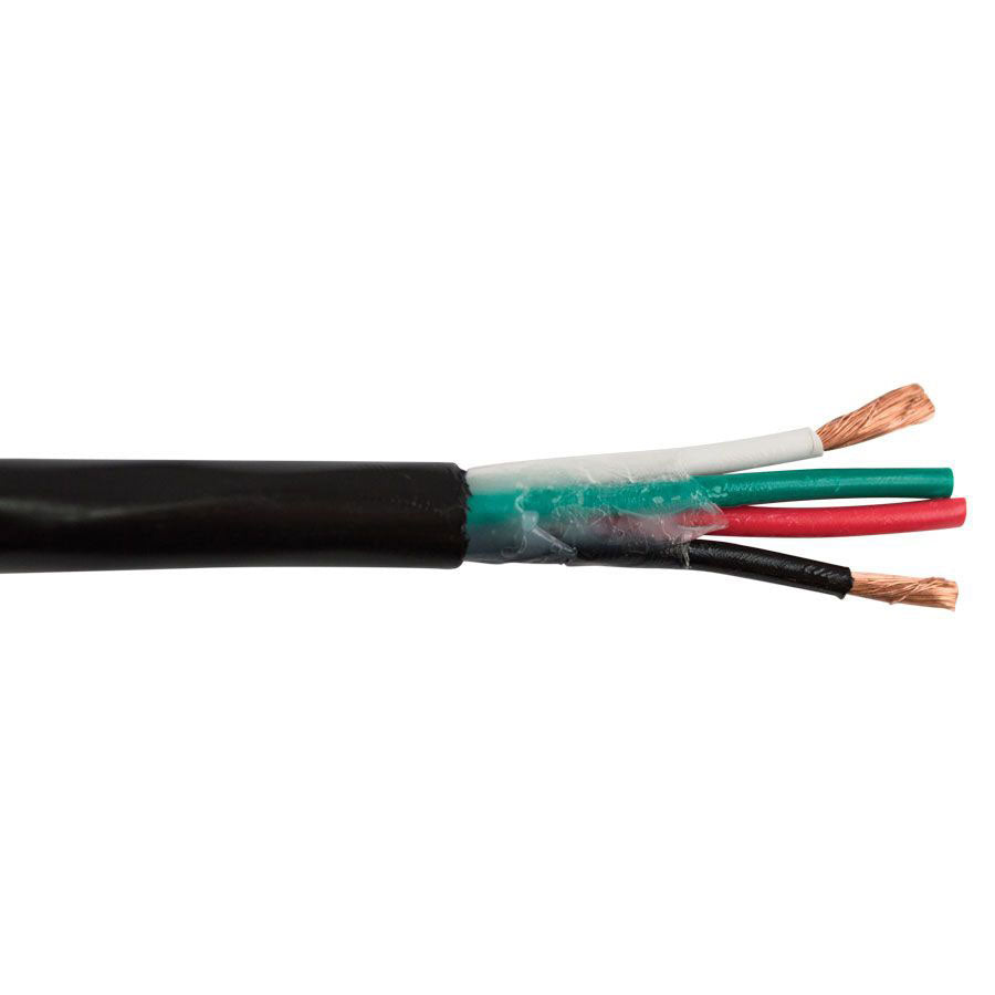 14/4SP-DB-GEL DIRECT BURIAL SPEAKER CABLE- 4C/14 AWG 105 STRAND OFC, GEL FILL, OUTDOOR INSTALLS, LLDPE JKT BLACK – 1000 FT (305m) SPOOL