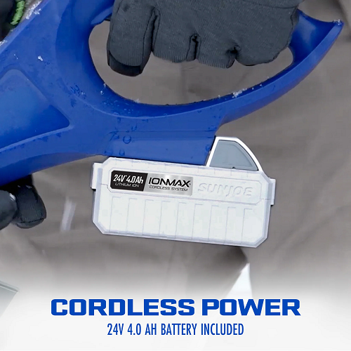 13-Inch 24V Cordless Snow Shovel Kit Includes 5.0Ah Battery & Charger