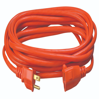 25' Ft 16/3 SJTW Orange Standard Outdoor Extension Cord Cable 2307SW8803 (Pack Of 12)