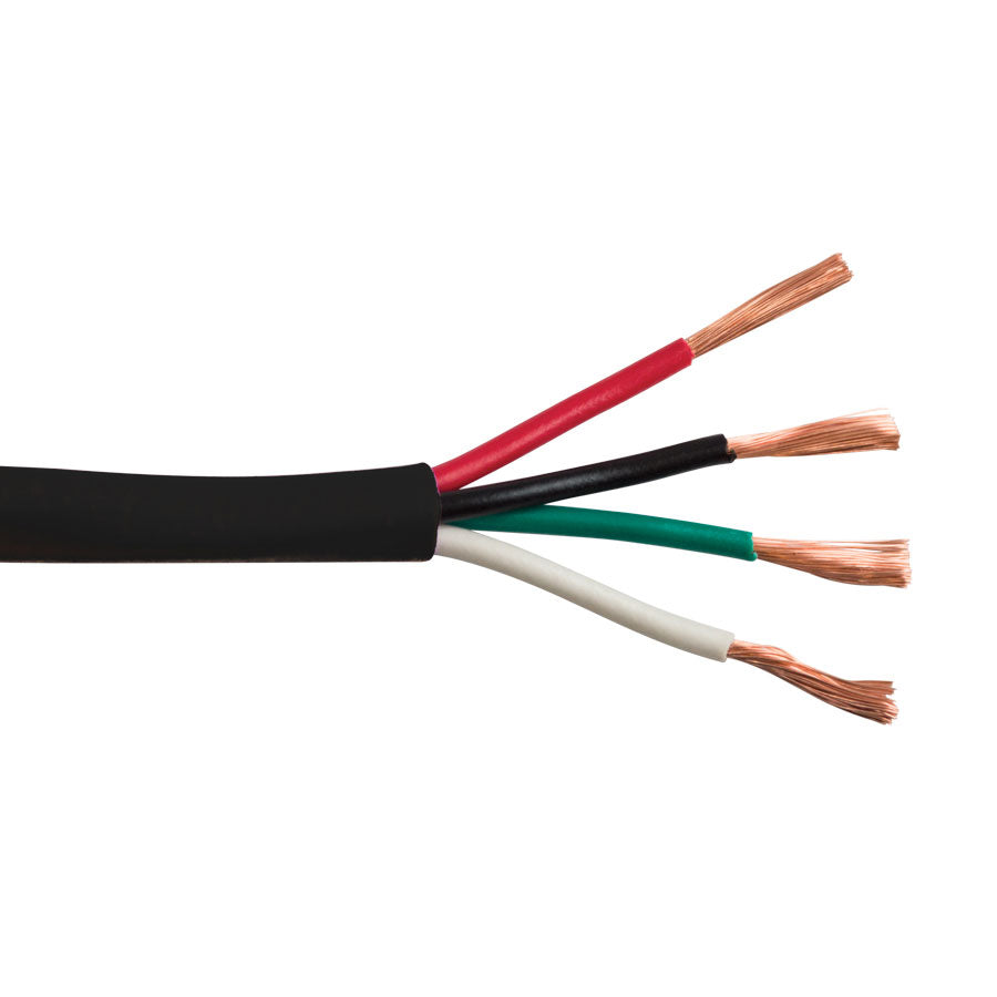 16/4OFC-BK 4C/16 AWG 65 STRAND OXYGEN FREE COPPER SPEAKER CABLE, PVC JKT- 500 FT BOX- BK