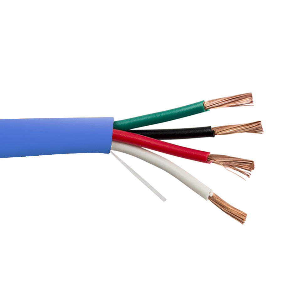 16/4SP-26-BL 4C/16 AWG 26 STRAND SPEAKER CABLE, PVC JKT- BLUE- 500 FT BOX