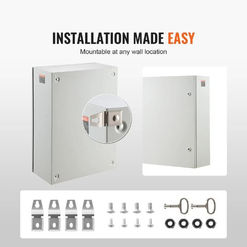 27.6 x 19.7 x 9.8 in Electrical Steel Enclosure Cold Rolled Wall Mounted Box SPT-705025