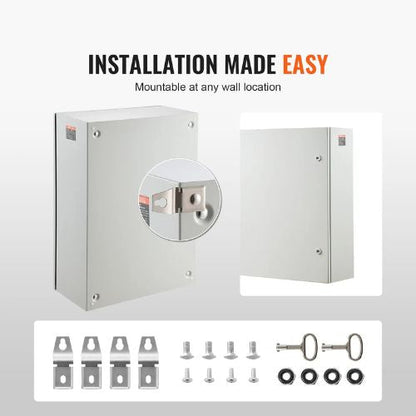 27.6 x 19.7 x 9.8 in Electrical Steel Enclosure Cold Rolled Wall Mounted Box SPT-705025