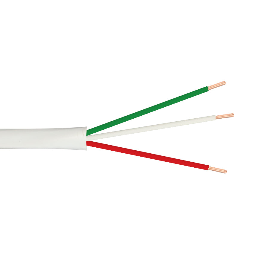 18/3T-WT 3C/18 AWG SOLID THERMOSTAT CABLE PVC WHITE – 500 FT SPOOL