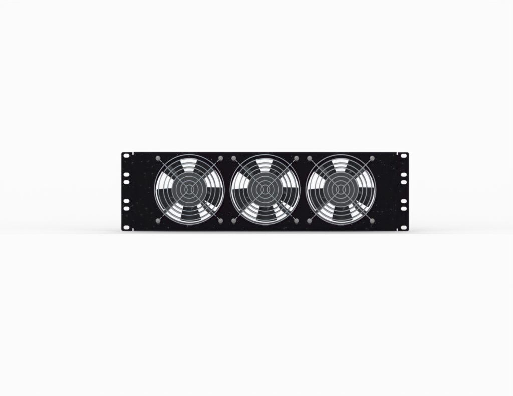 1908-3-001-02 3U Triple Fan Panel