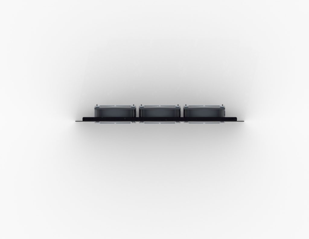 1908-3-001-02 3U Triple Fan Panel