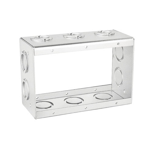 Three Gang Masonry Box With Deep Extension Knockouts Conduit TBX-335 (Pack of 5)