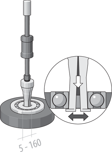1958089 - Compact Slide Hammer for Small Ball Bearings and Threaded Inserts