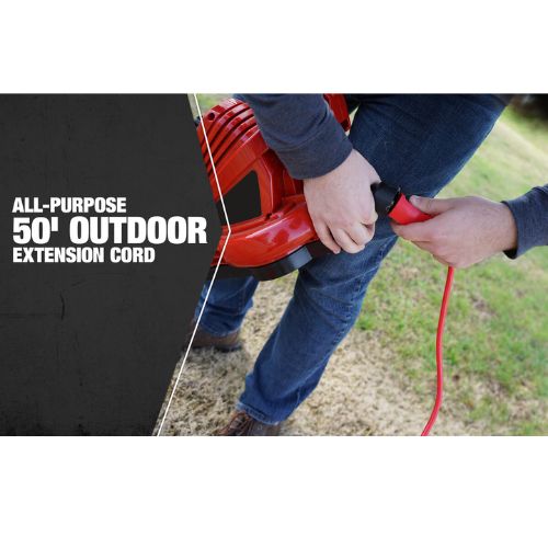 50' Ft 14/3 SJTW Standard Outdoor Red Extension Cord Cable 2408SW8804 (Pack Of 6)