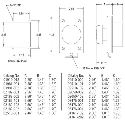 02650-002 2.25 inch Mushroom Plunger with Spring Latch