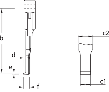 49560 - Slim Black Hook for Tight Spaces, No Clamp Attachment