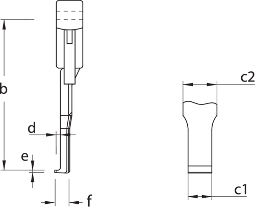 2013681 - Compact Black Slim Leg Foot for Tight Spaces