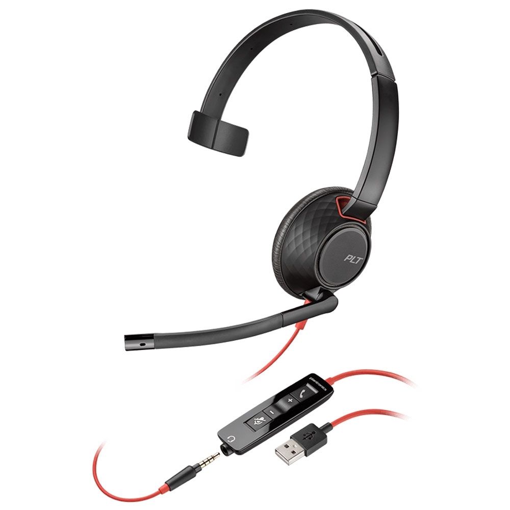 207577-01-DIS - Comfortable Blackwire 5210 USB-A Headset with Noise Canceling