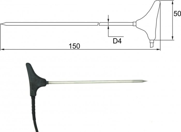 2091-250/E Temperature Probe with ELKA Connector