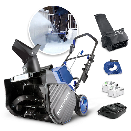 24V Cordless Snow Shovel & 48V Cordless Snow Blower with 3 x 4.0 Ah Batteries, 2 Chargers, Ice Scrapers, and Covers