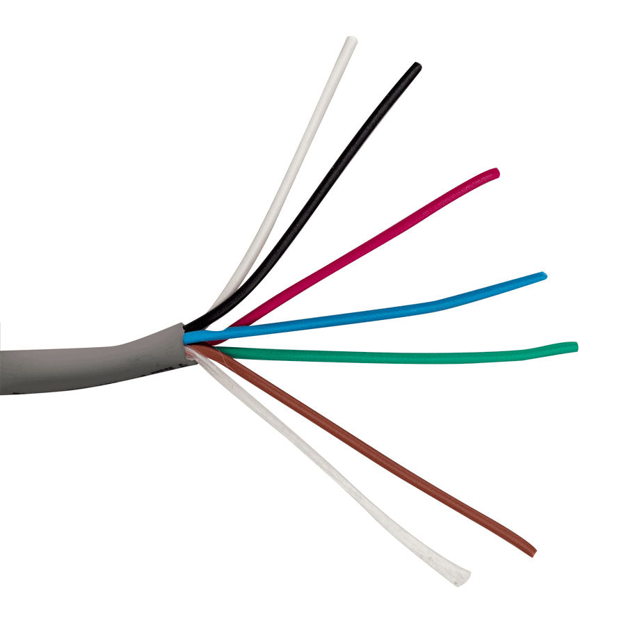22/6-GY-500 6C/22 AWG STRANDED PVC- GRAY- 500 FT BOX