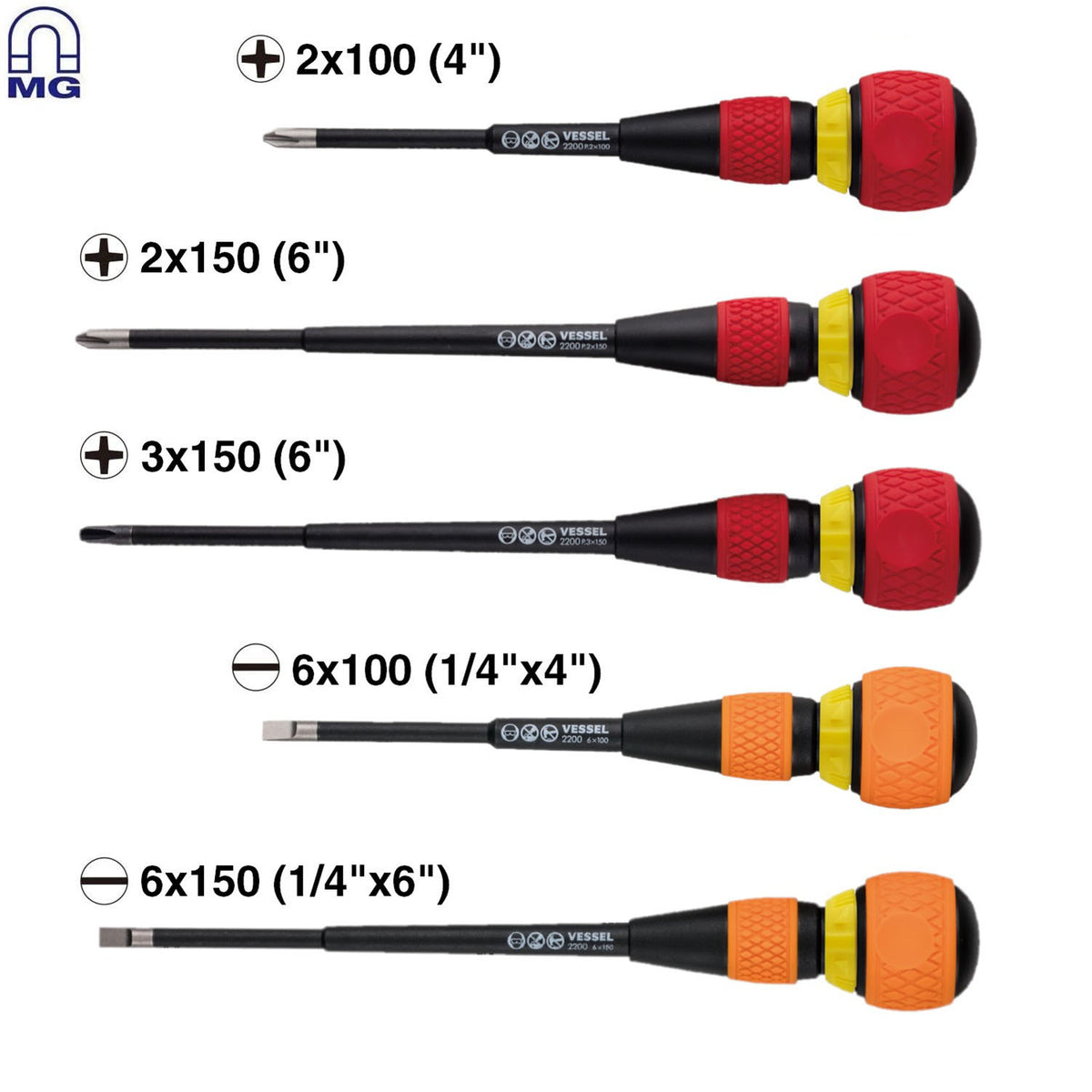22005EVA BALL RATCHET Screwdriver 5PC. Set
