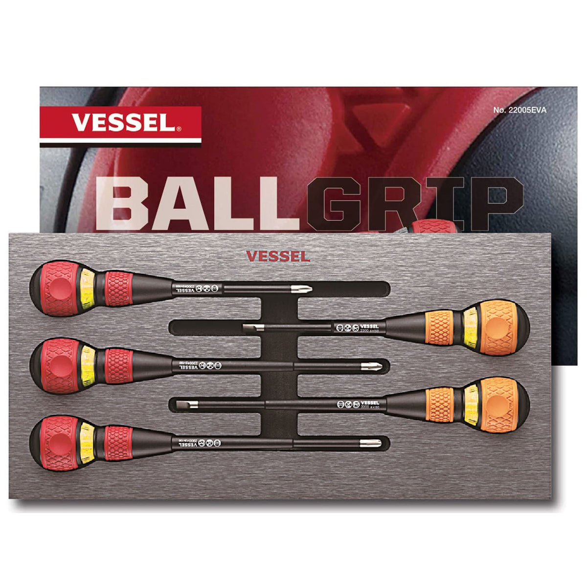 22005EVA BALL RATCHET Screwdriver 5PC. Set