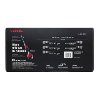 22005EVA BALL RATCHET Screwdriver 5PC. Set