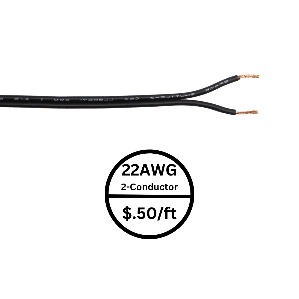 Bulk Black Interconnect 22AWG Cable
