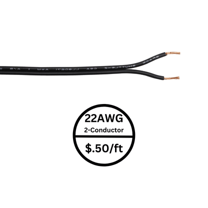 Bulk Black Interconnect 22AWG Cable