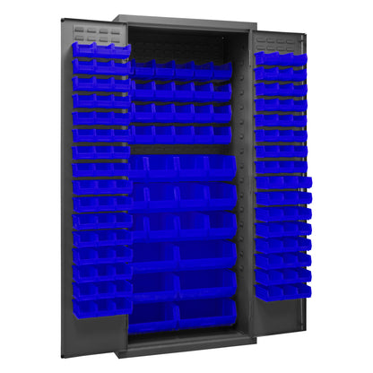2500-138B-5295 Cabinet with 138 Blue Bins