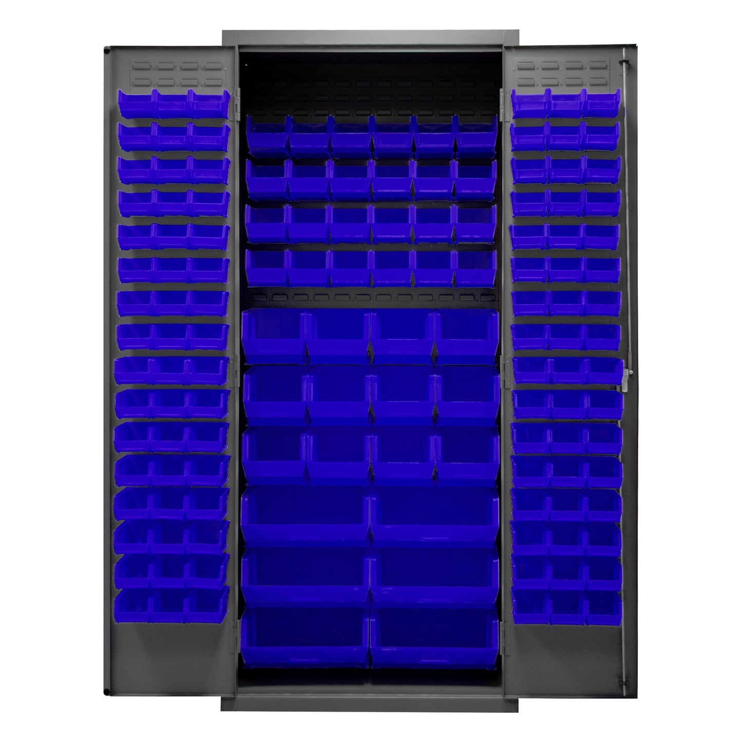 2500-138B-5295 Cabinet with 138 Blue Bins