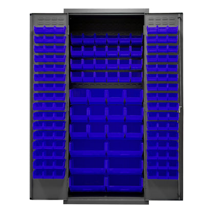 2500-138B-5295 Cabinet with 138 Blue Bins