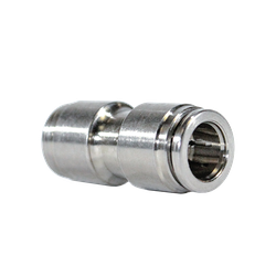 20727NIC - Nickel-Plated Brass Union Fitting - 8mm x 8mm Push-to-Connect