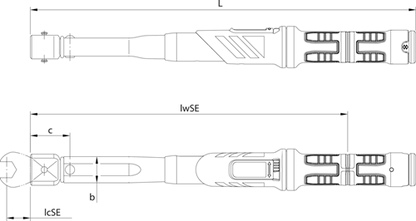 2641453 - 30-150 Nm Adjustable Torque Wrench with Ergonomic Grip
