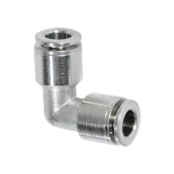 20743NIC - 90-Degree 14mm x 14mm Brass Union Elbow with Nickel Collet