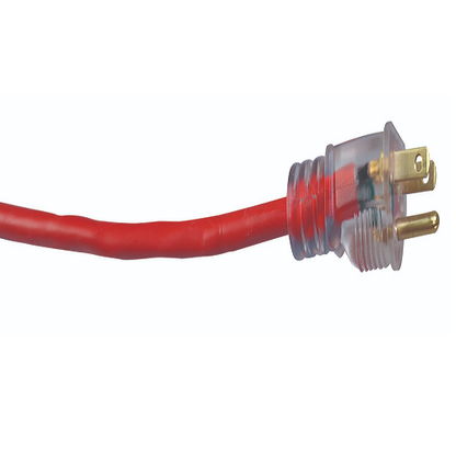 25"Ft 14/3 SJTW Red Outdoor Extension Cord with Power Light Indicator 2487SW8804 (Pack Of 12)