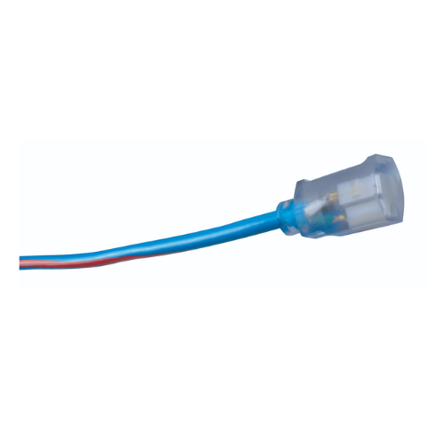 100' FT 12/3 SJTW Blue/Red Outdoor Extension Cord With Power Light Indicator 2549SW0064 (Pack of 4)