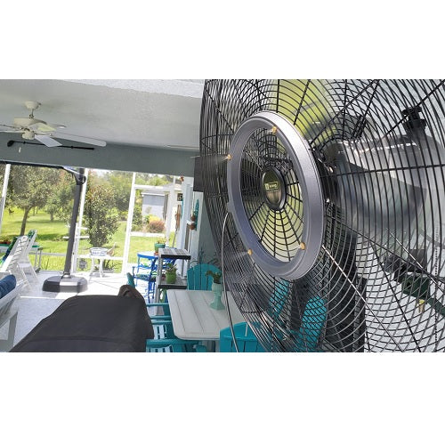 24" Outdoor Rated Oscillating Wall Mount Air Circulator
