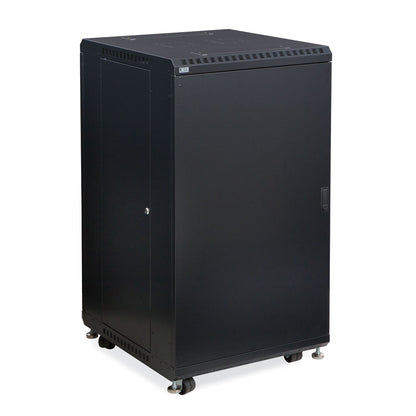 3108-3-024-22 22U LINIER Server Cabinet - Solid/Solid Doors - 24" Depth