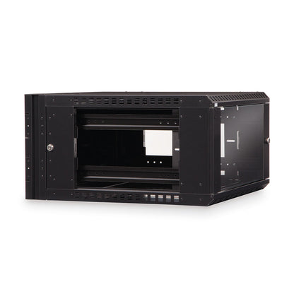 3130-3-001-06 6U LINIER Swing-Out Wall Mount Cabinet - Glass Door