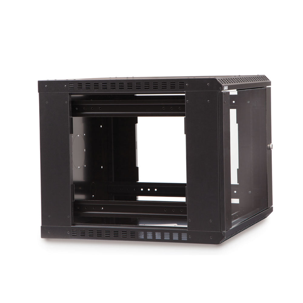 3140-3-001-09 9U LINIER Fixed Wall Mount Cabinet - Glass Door