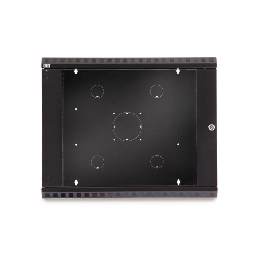 3140-3-001-09 9U LINIER Fixed Wall Mount Cabinet - Glass Door