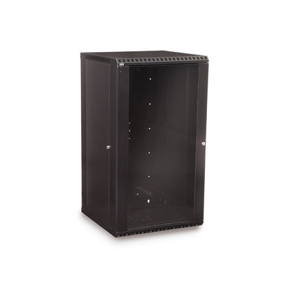 3140-3-001-22 22U LINIER Fixed Wall Mount Cabinet - Glass Door