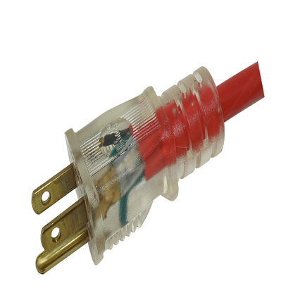 50' Ft 14/3 SJTW Red Outdoor Extension Cord with Power Light Indicator 2488SW8804 (Pack Of 6)