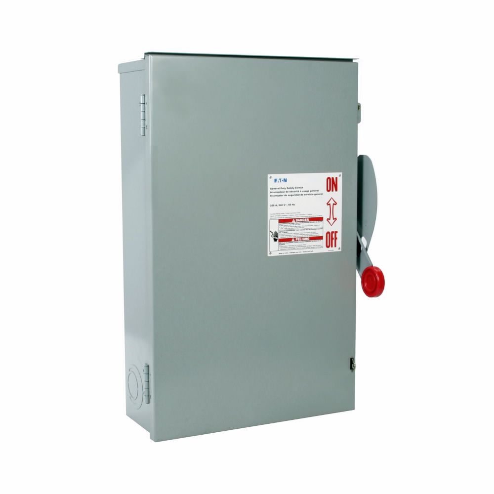 200A 240V 2 Pole 3 Wire Non Fusible Heavy Duty Safety Switch DG324URK