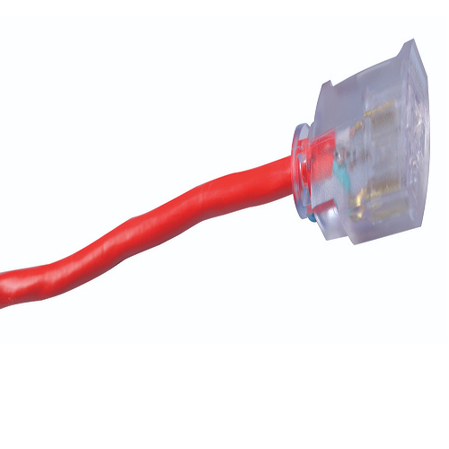 100' Ft 14/3 SJTW Red Outdoor Extension Cord with Power Light Indicator 2489SW8804 (Pack Of 6)