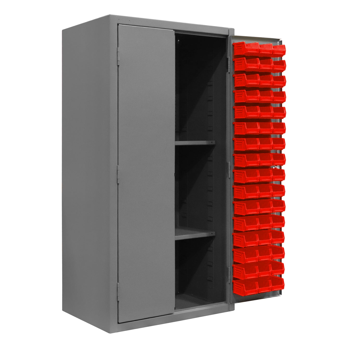 3501-DLP-PB-96-2S-1795 Cabinet, Pegboard with 96 Red Bins and 2 Shelves