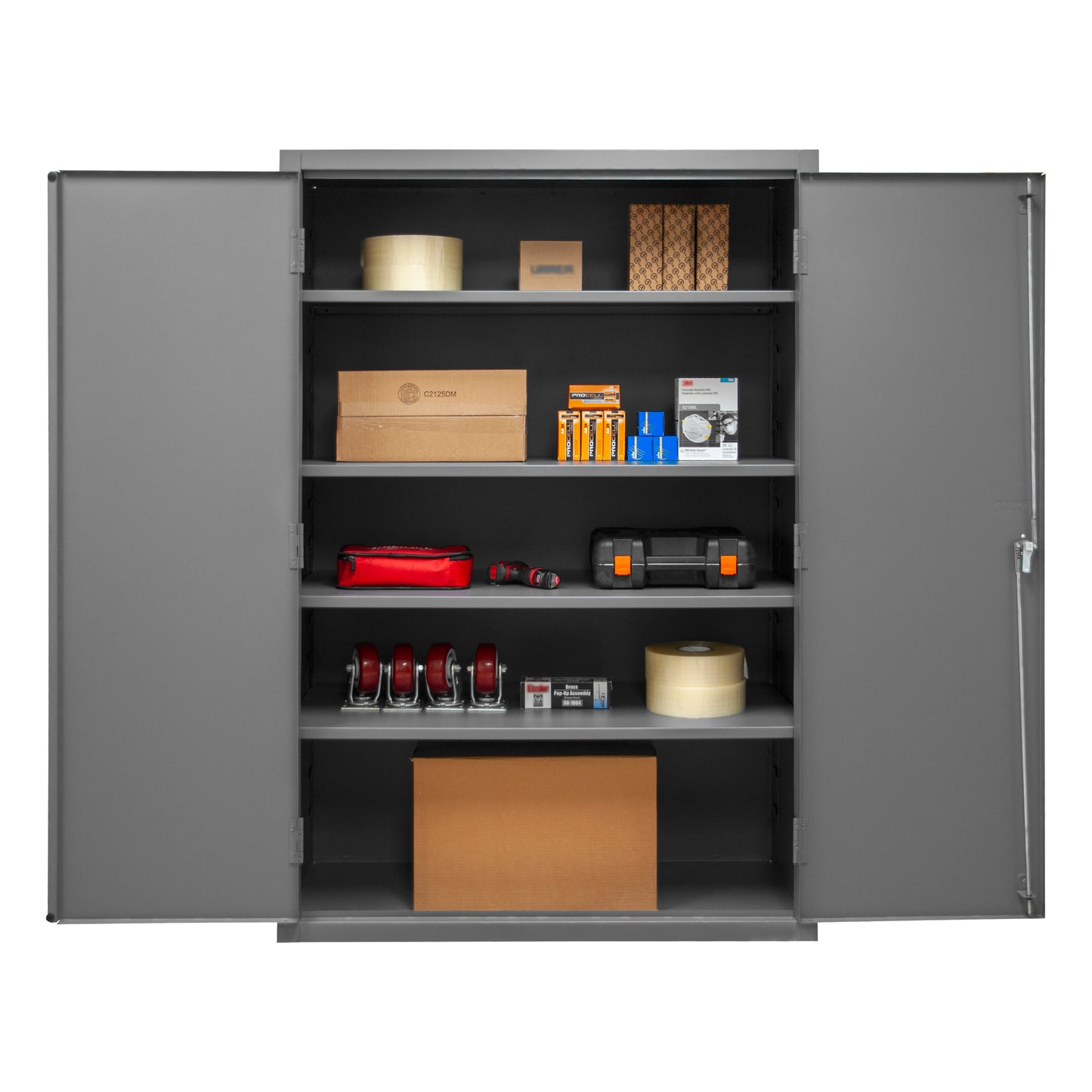 3502-4S-95 Cabinet, 14 Gauge, 4 Shelves, 48 x 24 x 72