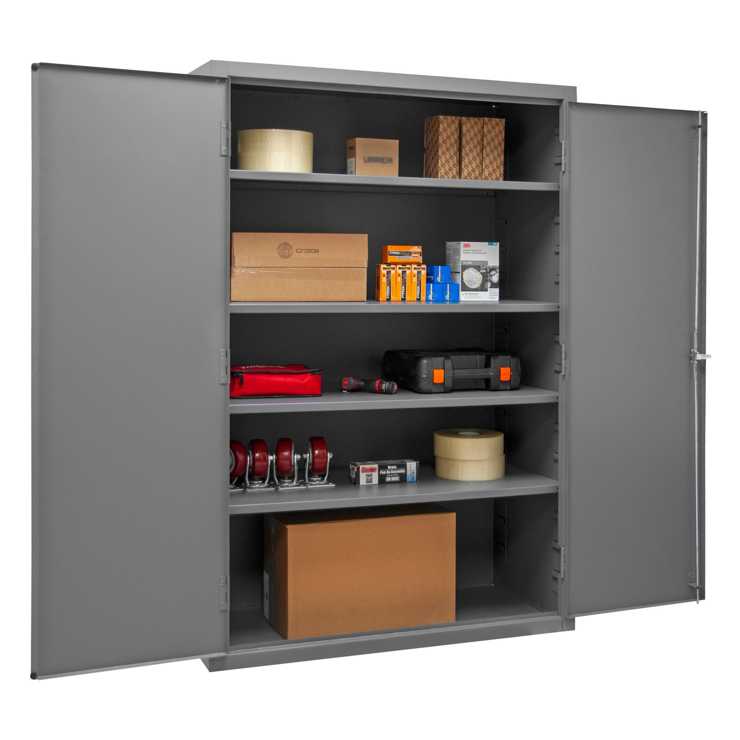 3502-4S-95 Cabinet, 14 Gauge, 4 Shelves, 48 x 24 x 72