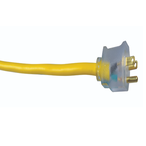 50"Ft 12/3 SJTW Yellow Extension Cord Outdoor Power Light Indicator 2588SW0002 (Pack Of 6)